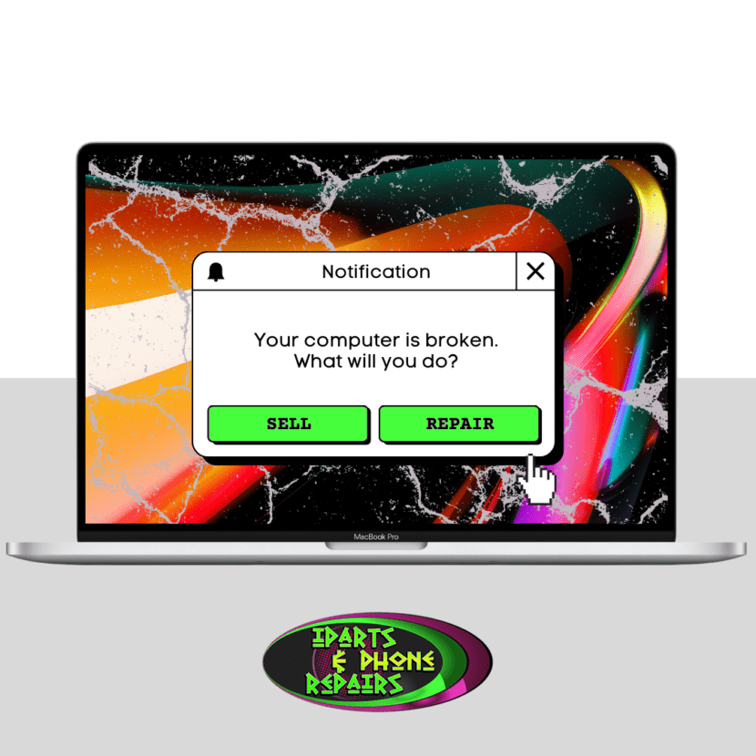 broken macbook